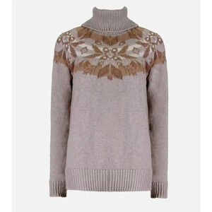 Lauren  Ralph Lauren Light Beige Fairisle Turtleneck Pullover XL